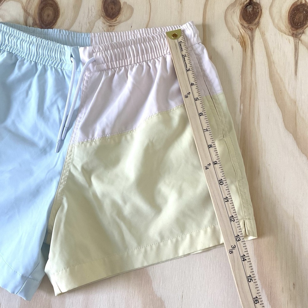 Abercrombie & Fitch Men's Swim Trunks Shorts Color Block Pastel Size Small - Picture 2 of 6